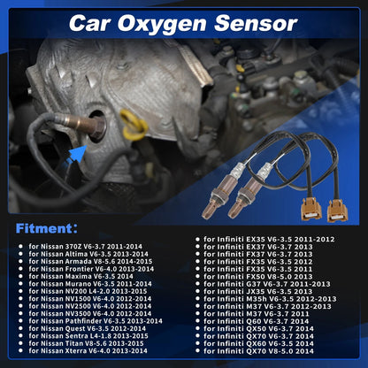 2X Upstream Oxygen Sensor for Nissan Quest V6-3.5 (2012–2014) 2349135