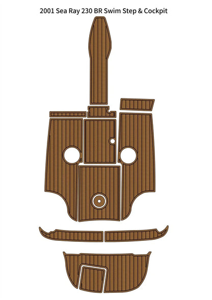 EVA Foam Teak Deck Flooring Cockpit Pads for Sea Ray 230 BR (2001)