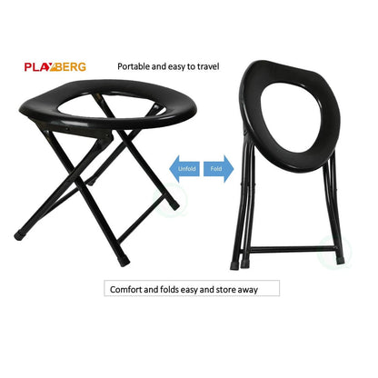 Folding Portable Toilet Seat for Camping (13.75 W x 14.5 L x 14 H)
