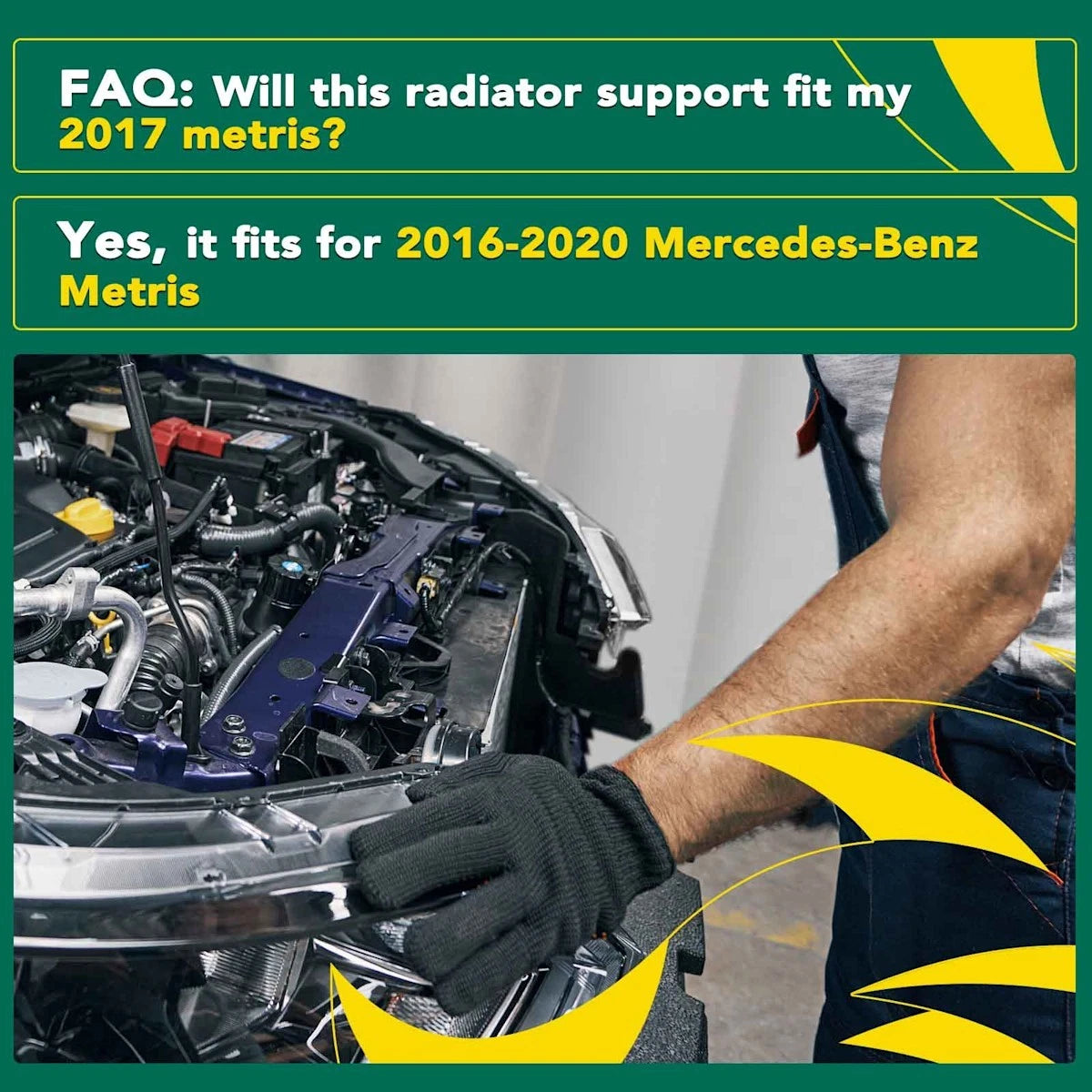 Radiator Support for MB Mercedes-Benz Metris (2016–2020) 18046285, A4478801103