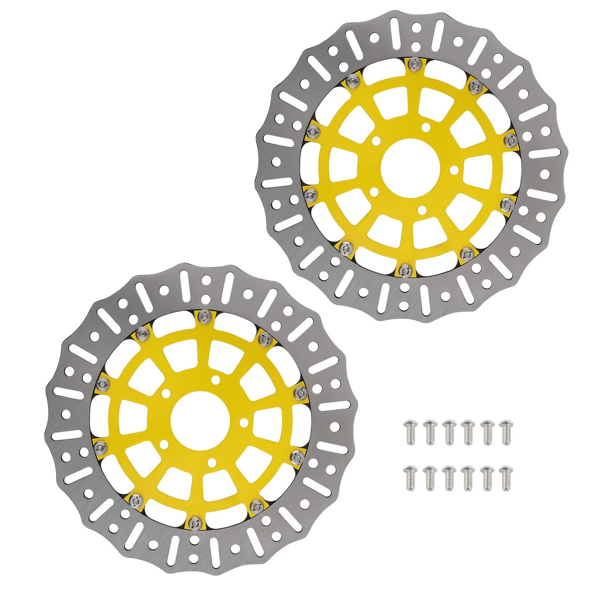 Pair 11.8in Front Brake Rotors for Harley Touring (2008–2019) 89VZL6