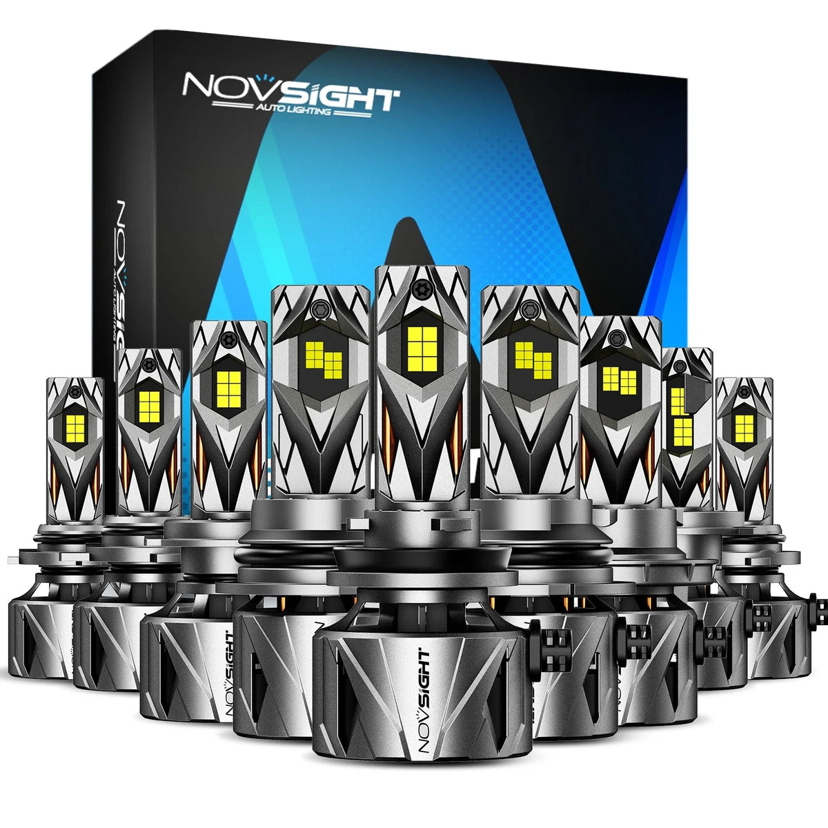 Set of 4 H11 H13 9004 9005 9006 9007 LED Headlight Bulbs 6500K 60000LM