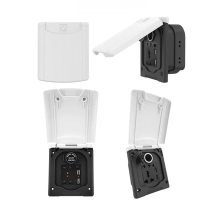 IP44 Rated RV Power Outlet Box for Trailers Campers Boats