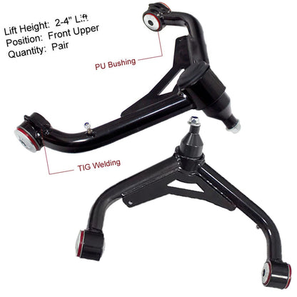 Upper Control Arm 2-4" Lift for Chevy Silverado GMC Sierra 2500 3500HD (2001–2010) LT101022