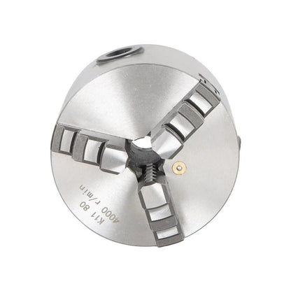 3-Inch 80mm Lathe Chuck 3 Jaw Self-Centering for CNC Milling Machine