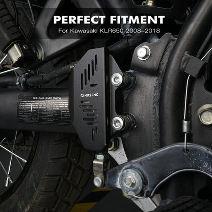 CNC Anodized Rear Brake Fluid Reservoir Guard for Kawasaki KLR650 (2008–2018)