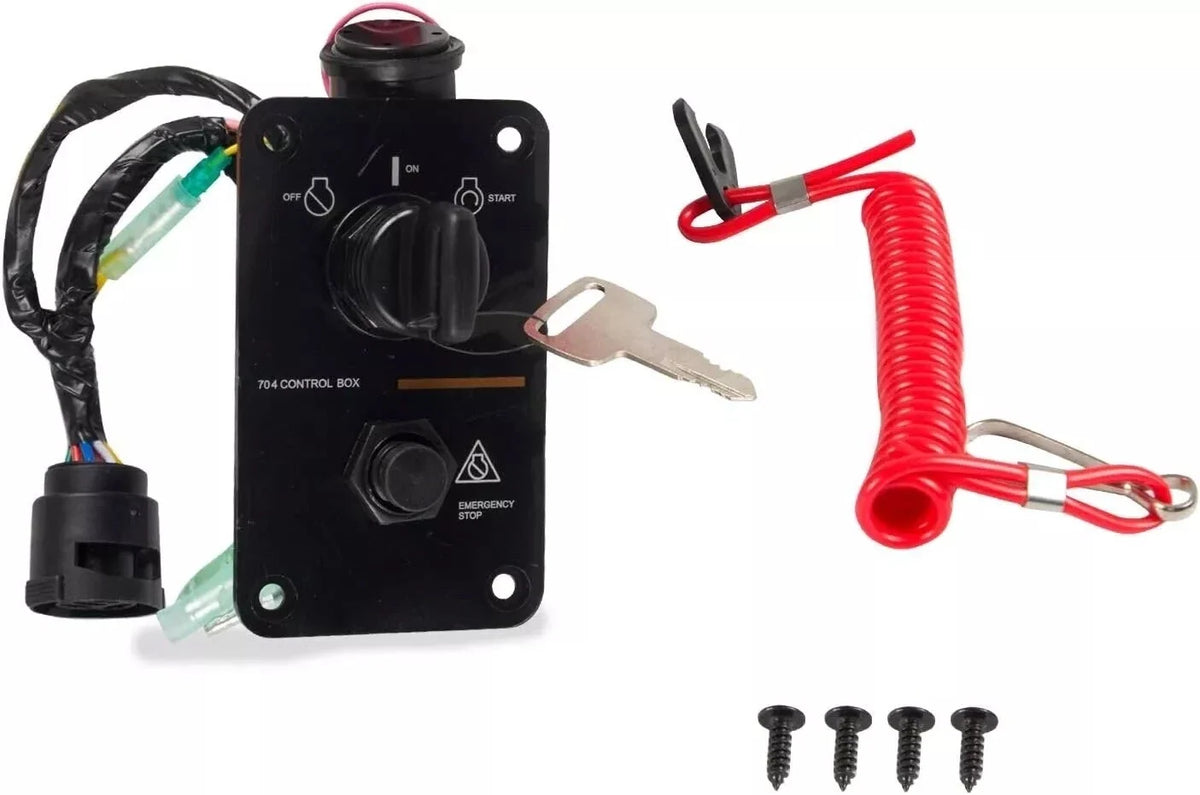 Outboard Single Engine Key Switch Assembly for Yamaha (704-82570-12-00)