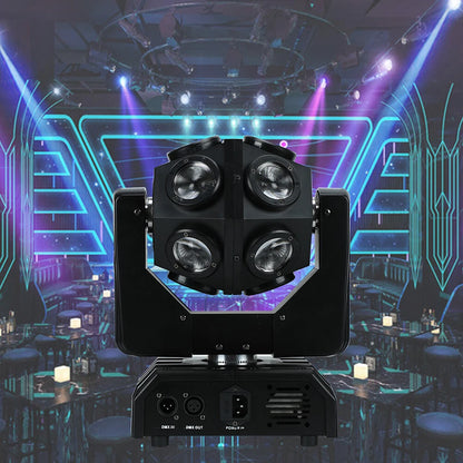 4x 12x12W 4in1 LED RGBW DMX Moving Head Beam Stage Wash Light