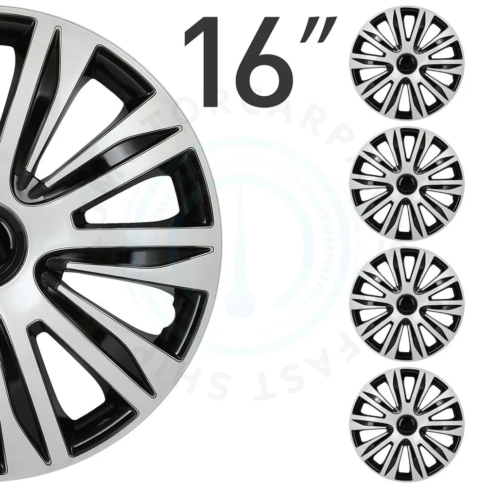 Set of 4 Hub Caps for 16 Inch Rims (Universal Fit)
