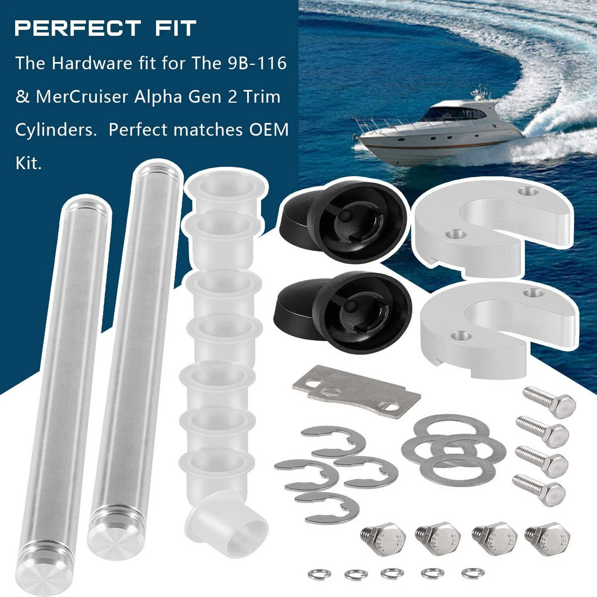 Replacement Kit 9B-116B Pin Cap Bushing for Mercruiser Alpha 1 Gen 2 (1991–1996)