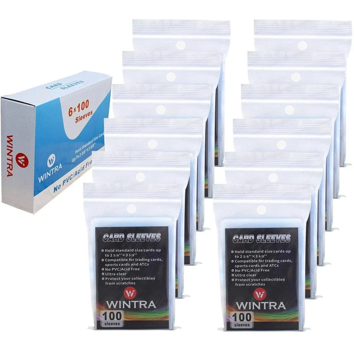 1200 Count Ultra Clear Penny Card Sleeves for Trading Cards