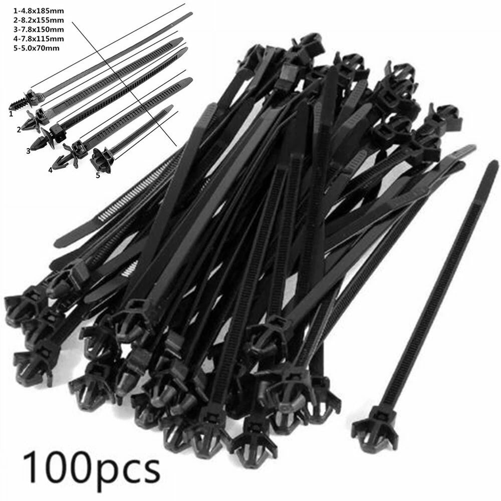 100 PCS Cable Ties for Mixed Cars (Universal)
