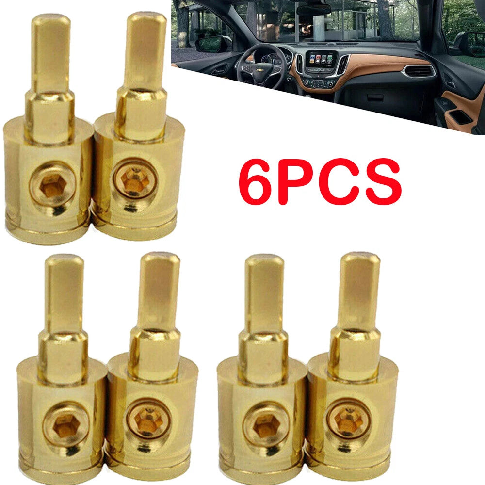 6Pcs 1/0 Gauge to 4 Gauge Wire Reducer for Car Audio Amp