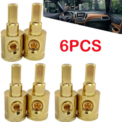 6Pcs 1/0 Gauge to 4 Gauge Wire Reducer for Car Audio Amp