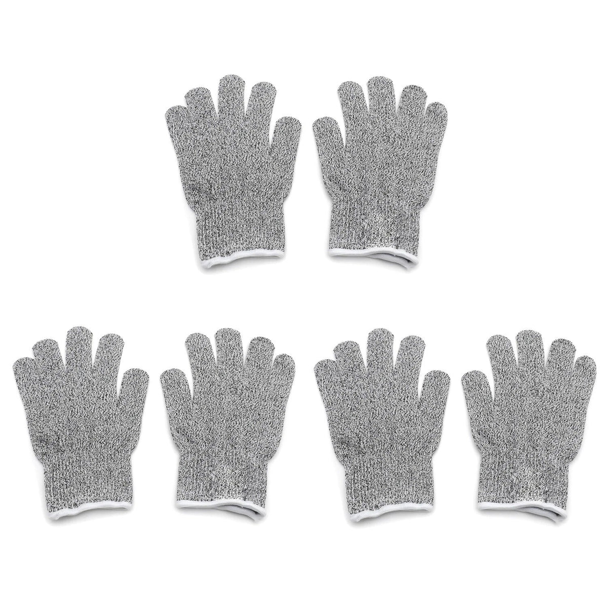 3 Pair Cut Resistant Gloves Level 5 Protection Food Grade In/Outdoor