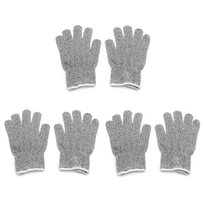 3 Pair Cut Resistant Gloves Level 5 Protection Food Grade In/Outdoor