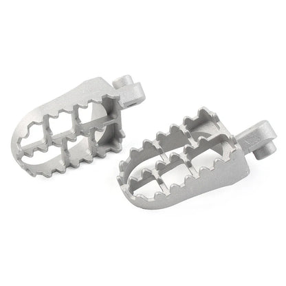 Universal Motorcycle Wide Foot Pegs for Bike Racing Silver