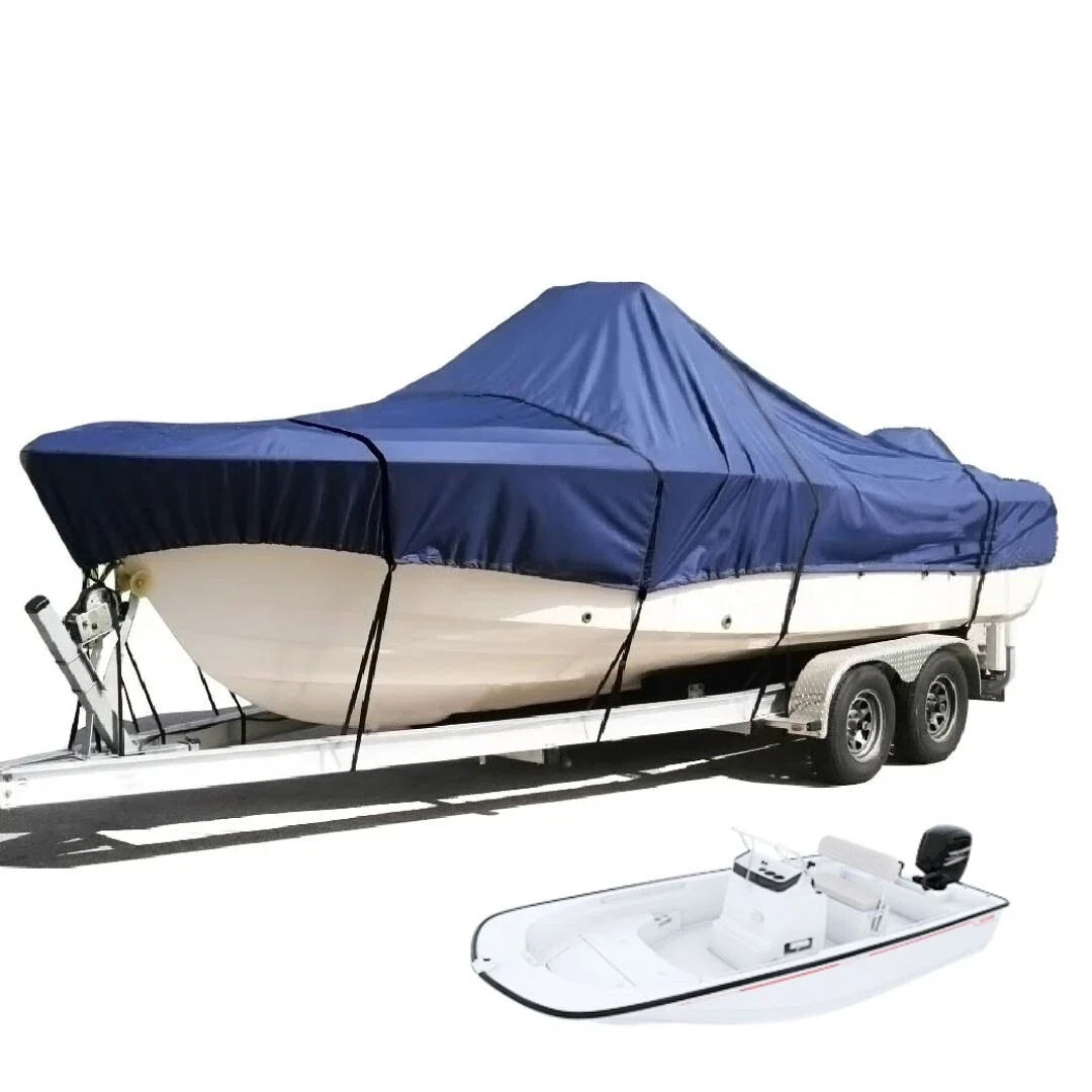 Heavy Duty Waterproof Boat Cover for Lowe 1448 Tiller Jon