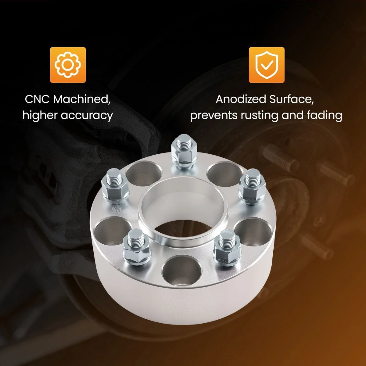 2 Inch Wheel Spacers for Ford Crown Victoria Mustang (1992–2014) M12x1.5