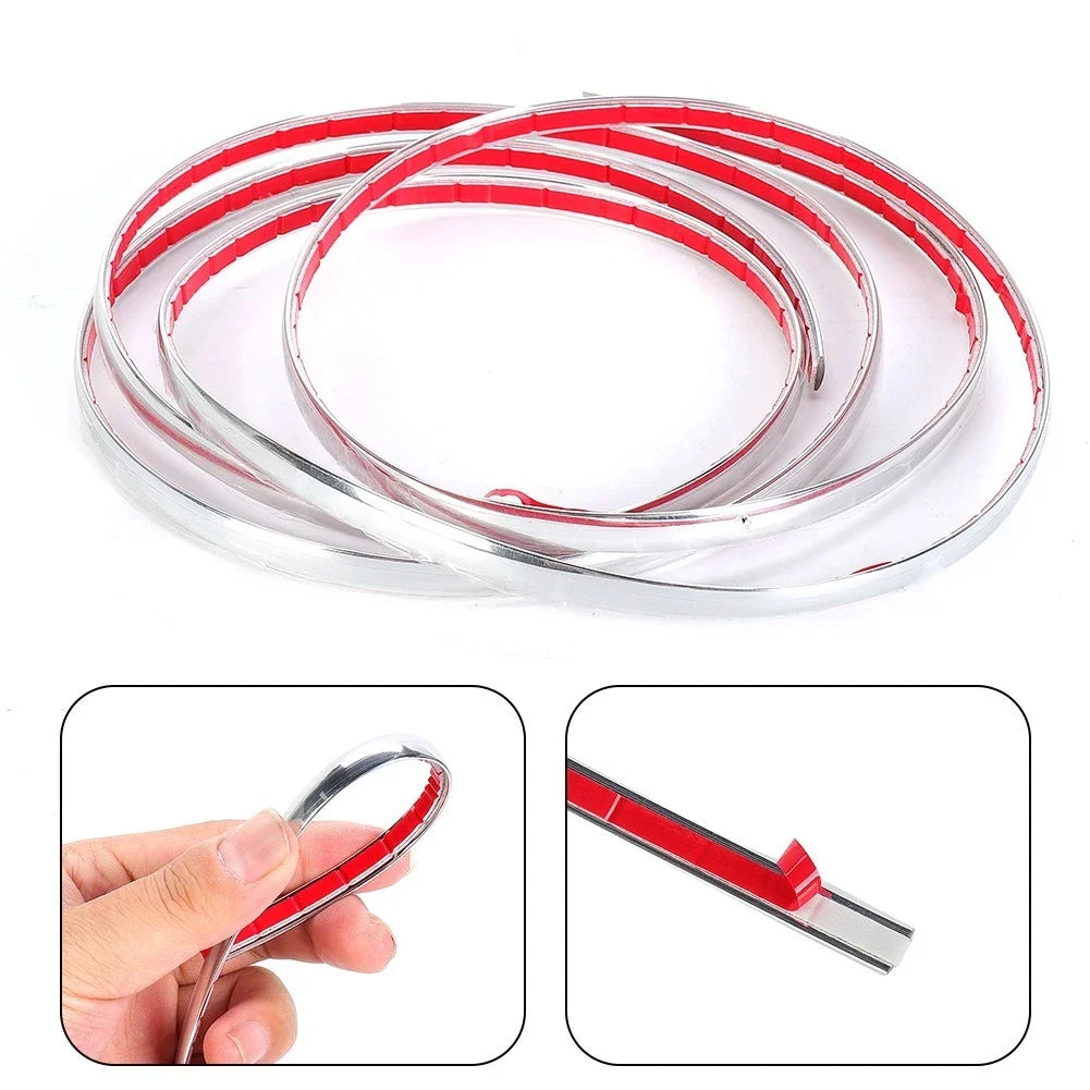 Chrome Molding Trim for Auto Body Door Roof Bumper (16ft)
