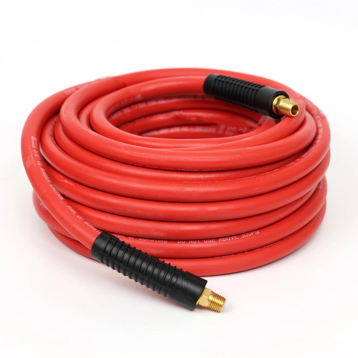 3/8" x 50' Rubber Air Hose for Dynamic Power (300 PSI) - Black