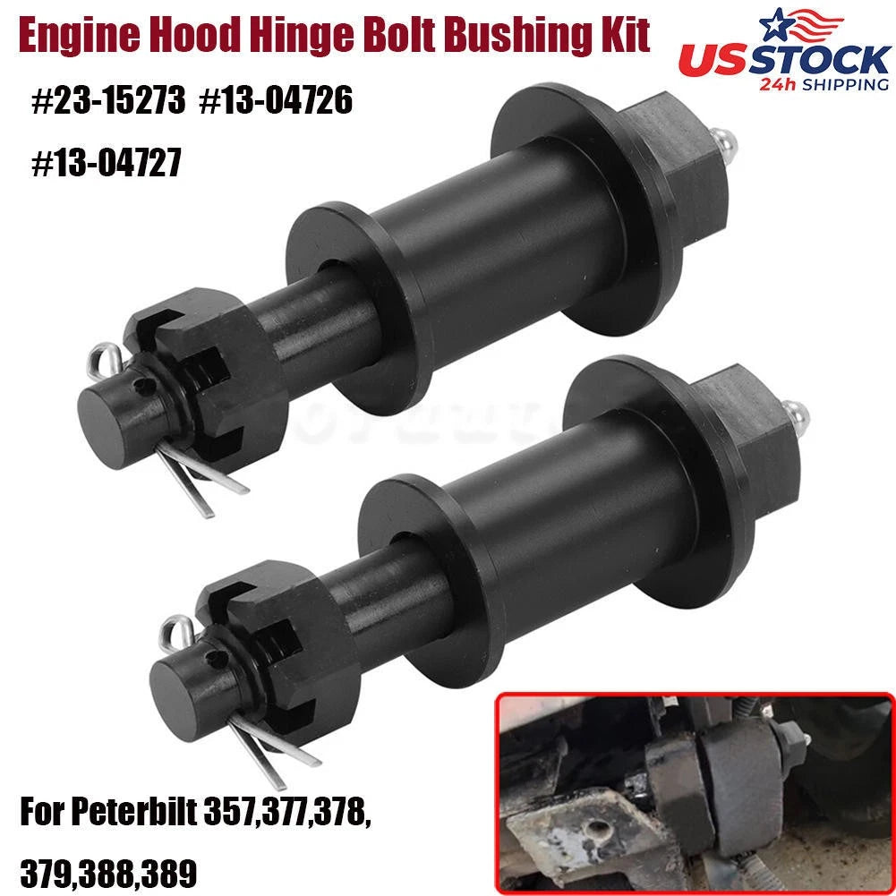 Hood Hinge Pivot Bolt Bushing Kit for Peterbilt 378 379 388 389 (13-04726, BAP11667)