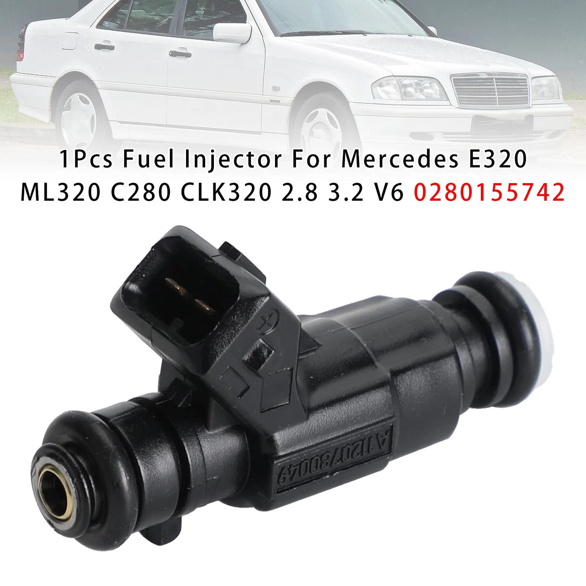 Fuel Injector for Mercedes E320 ML320 C280 CLK320 (2.8L 3.2L V6) 0280155742