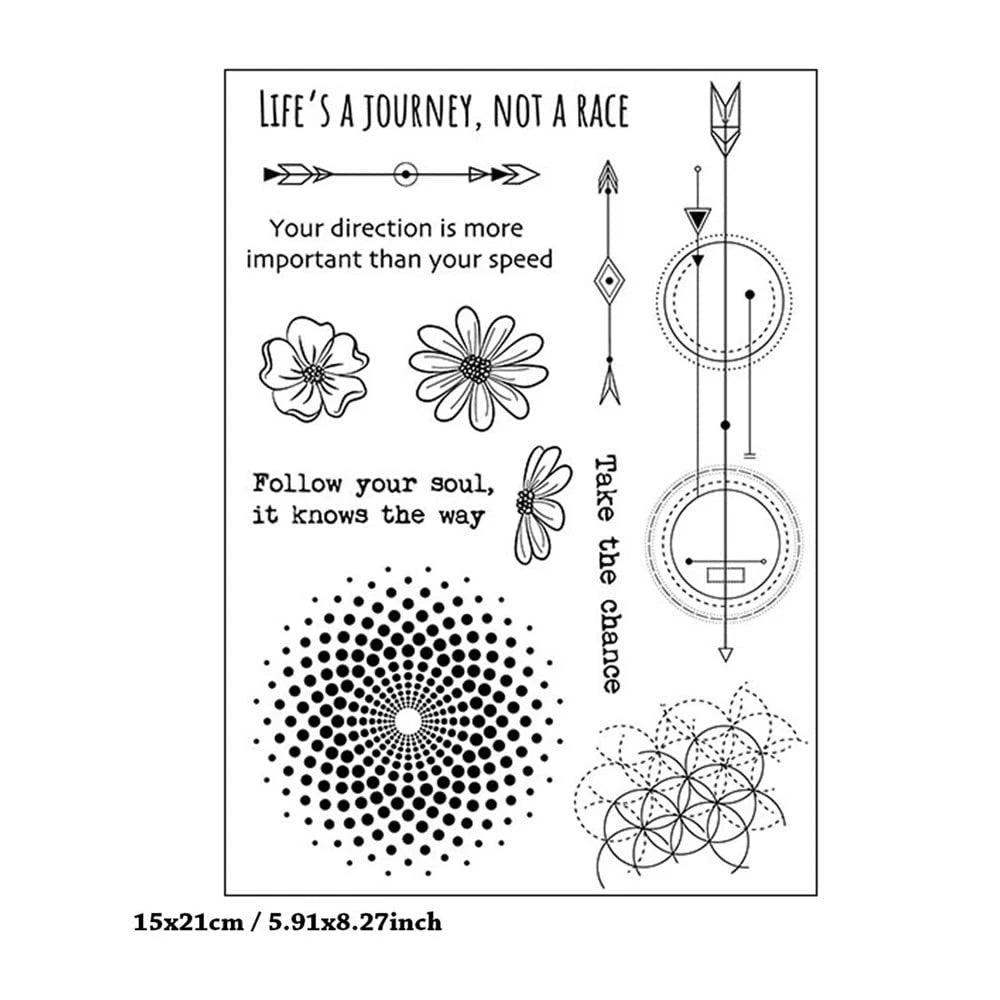 Clear Stamps for Floral Greeting Cards (No Part Numbers)