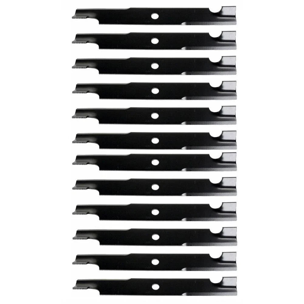 Set of 12 Notched Mower Blades for Exmark (Fits 103-6584, 103-2528)