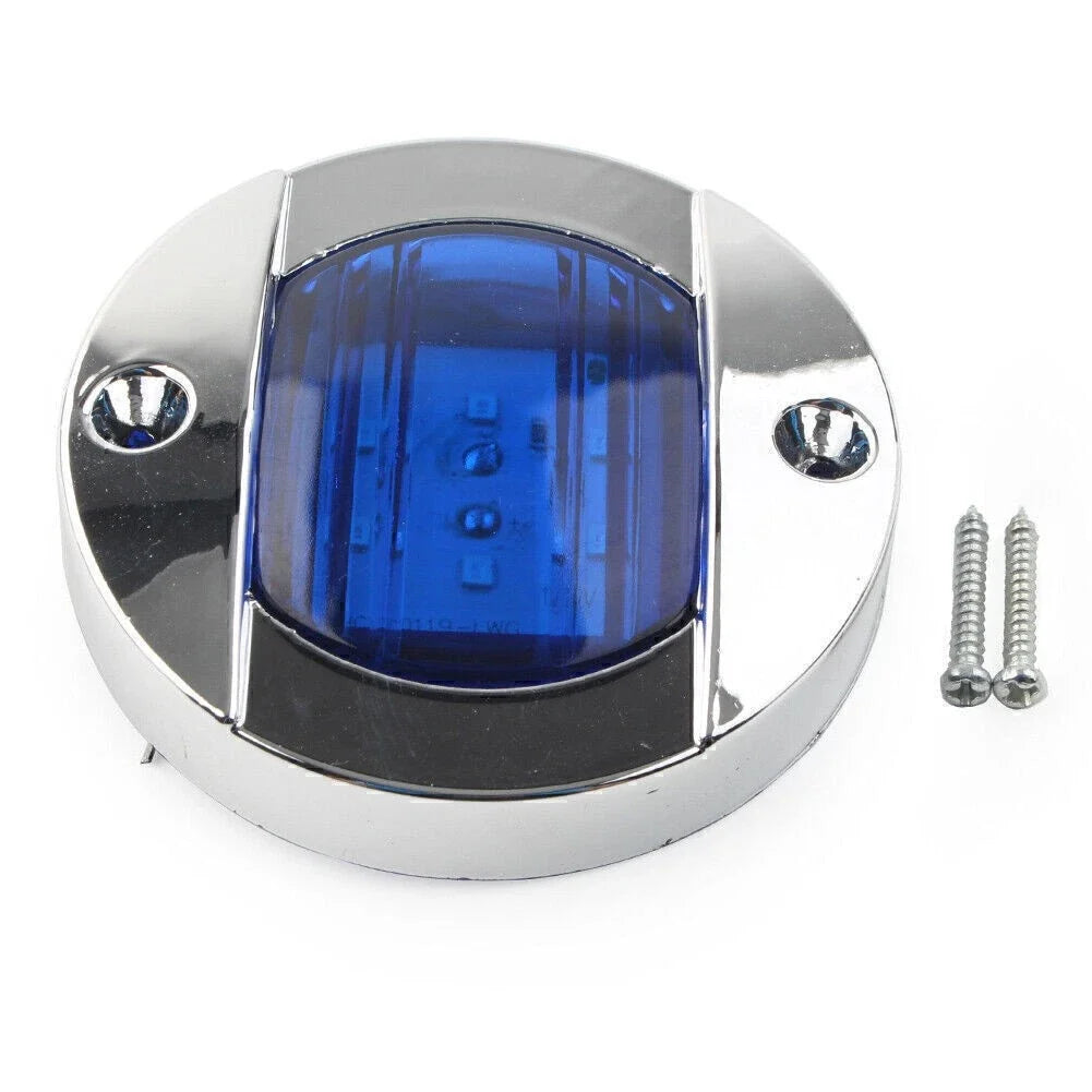 Round 24V LED Side Marker Trailer Lights for Truck Trailer RV Boat