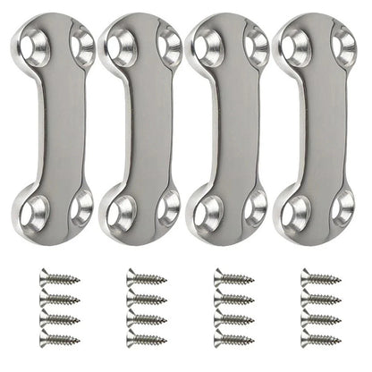 Set of 4 Heavy Duty Stainless Steel Pad Eye Plates for Marine Use