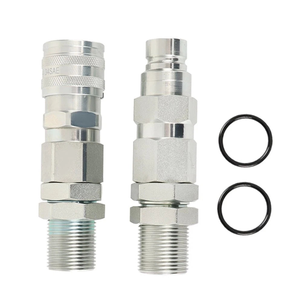 Hydraulic Quick-Connect Coupler for John Deere 35G 50C 260 325 CT332 (KV13884 AT312877)