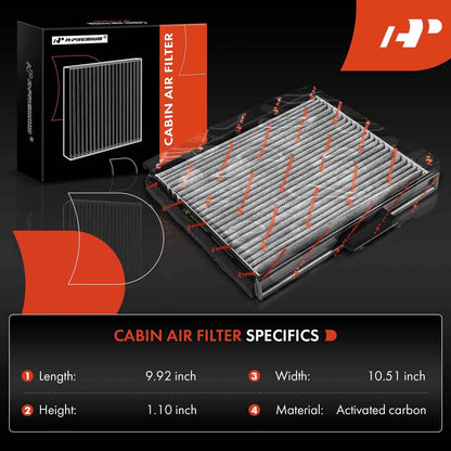 2X Activated Carbon Cabin Air Filter for Ford Expedition F-350 (2003–2023)