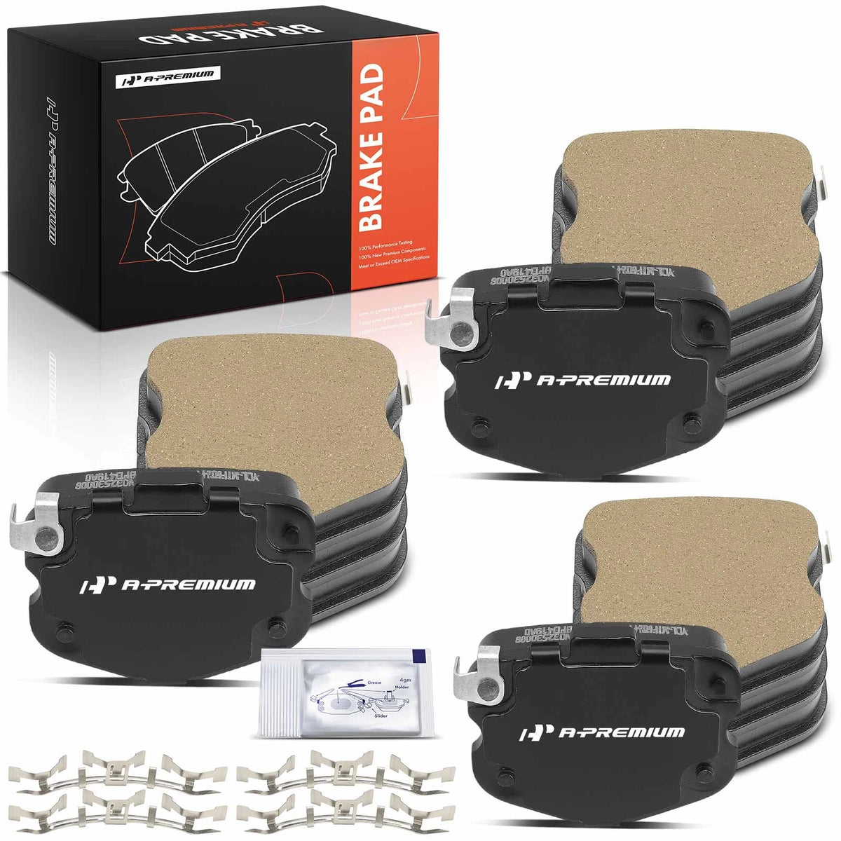 12X Front Ceramic Brake Pads for Chevrolet Corvette (2006–2013) P-1419A