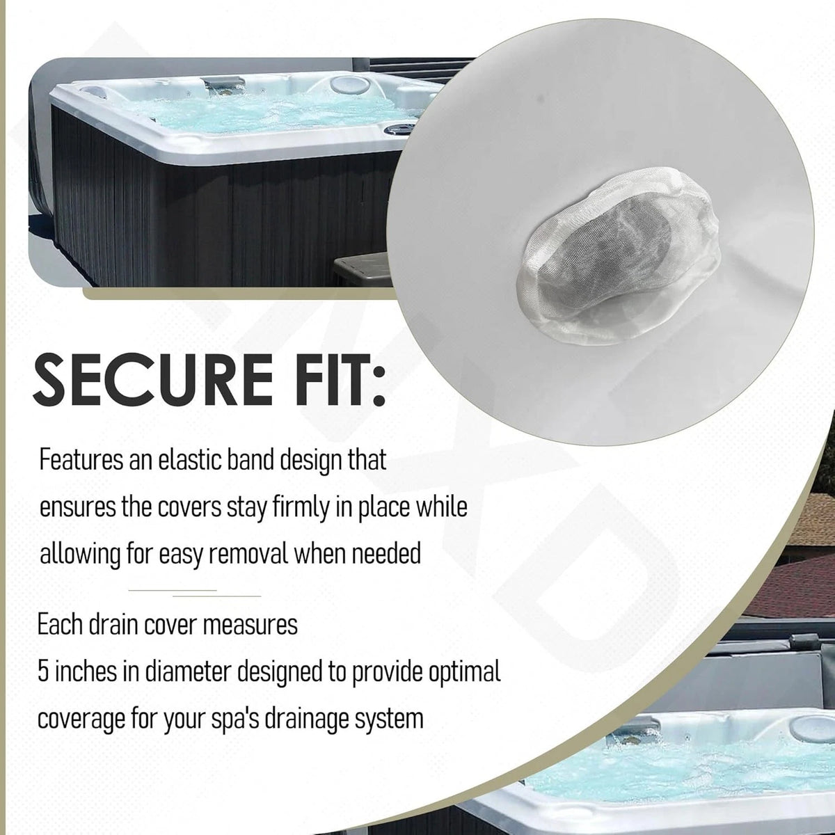 Mesh Drain Cover for Sundance Spa (5") Pack of 3