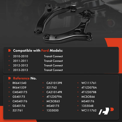 2X Front Lower Control Arm for Ford Transit Connect (2010–2013) 4T1Z3078A, 4T1Z3078B, CA21014PR