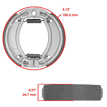 Front & Rear Brake Shoes for Yamaha Timberwolf 250 (1992–1994) FL4037BS108HY