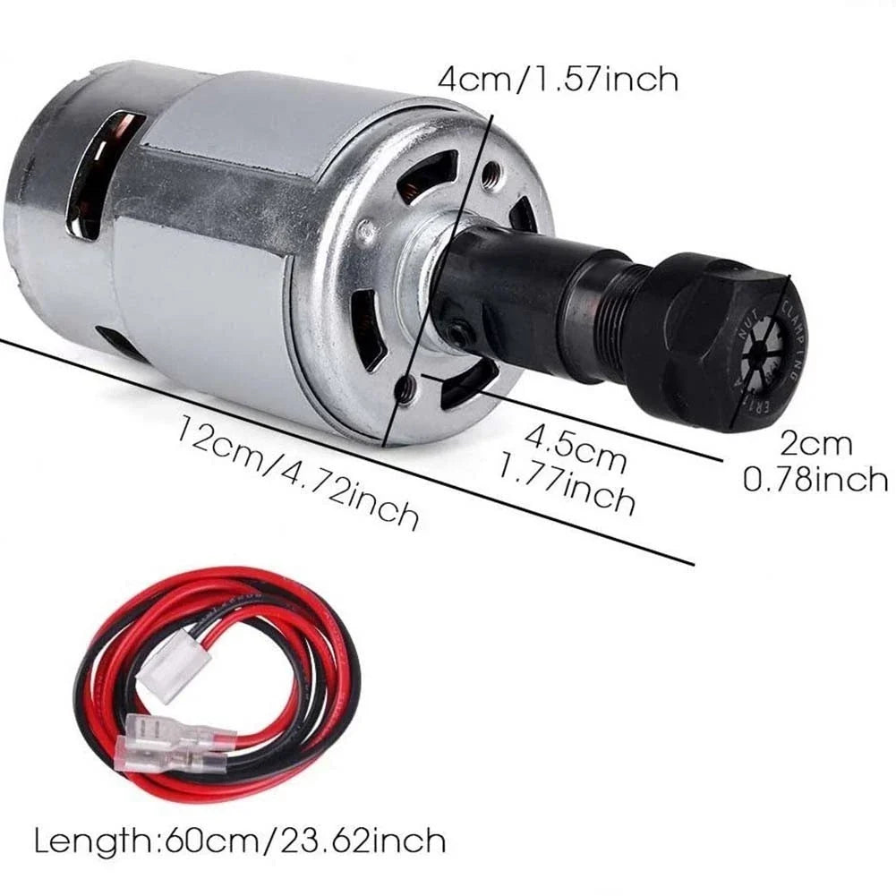 CNC 775 Spindle Motor 80W 12V 24V 20000RPM ER11 5mm Chuck for 3018 1610