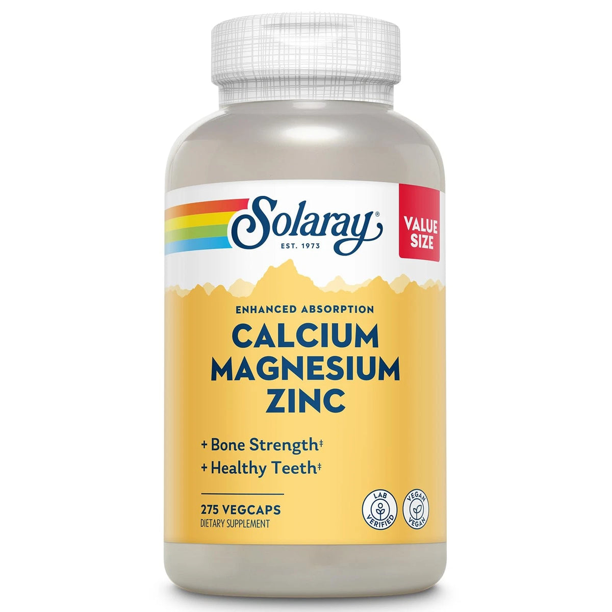 Calcium Magnesium Zinc Supplement 275 Count (Pack of 1)