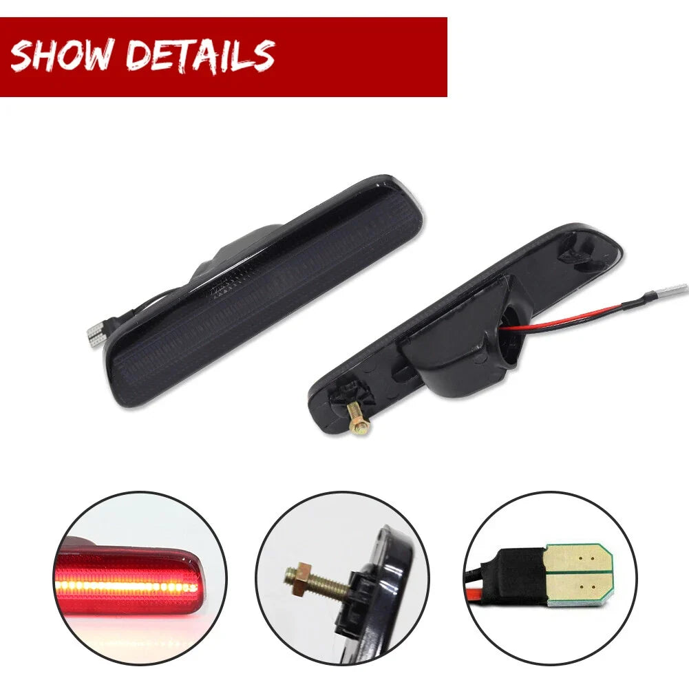 2X Smoked Lens Red LED Rear Fender Side Marker Lights for Lexus RX300 (1999–2003)