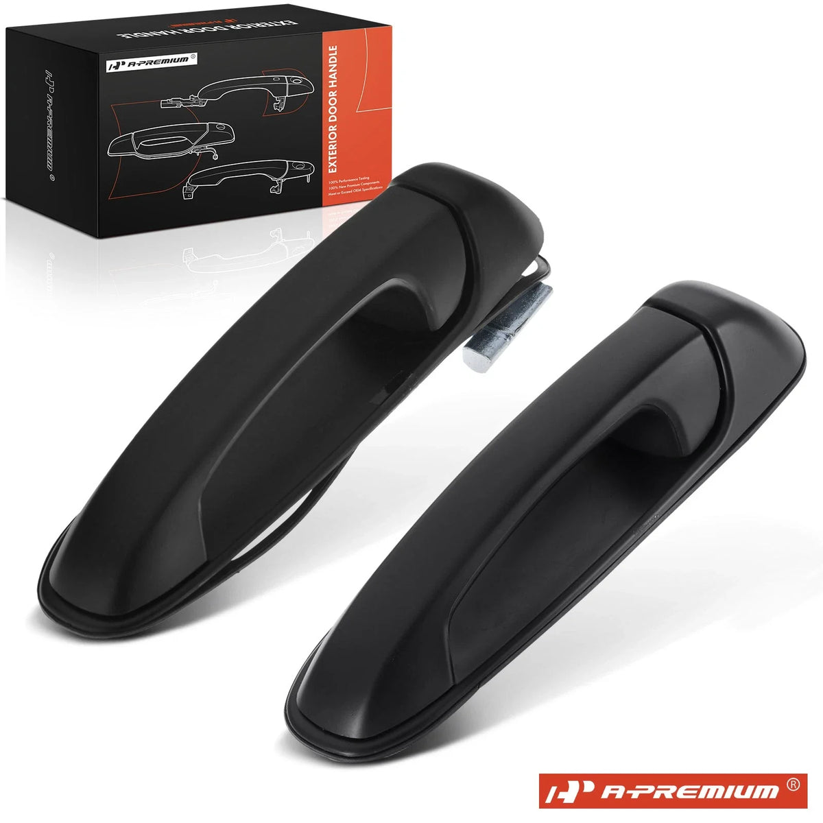 2X Rear Black Exterior Door Handle for Jeep Grand Cherokee (1999–2004)