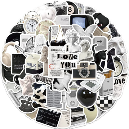 60PCS Aesthetic Stickers Pack for Y2K Style (2-4 inches)