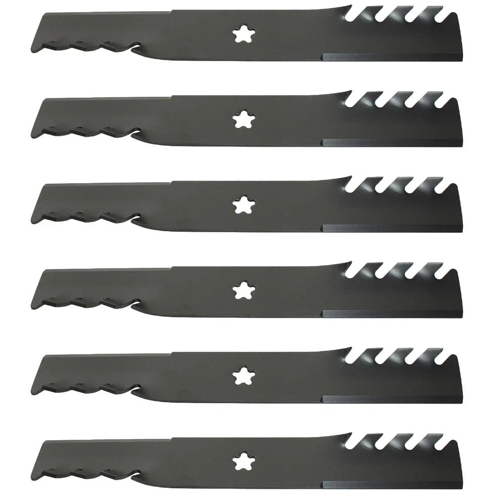 Set of 6 Mulch Mower Blades for Craftsman Riding Mower 54" Deck (Fits 187254, 187255, 187256)