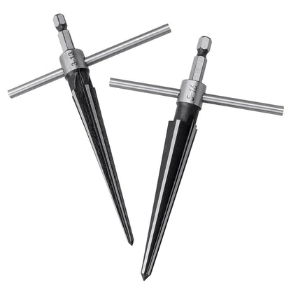 2Pcs Bridge Pin Reamer Set for Guitar T Handle Taper Reamer