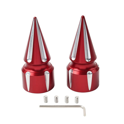 Front Axle Cap Nut Cover 3.6" Red for Harley Softail (2007–Present)