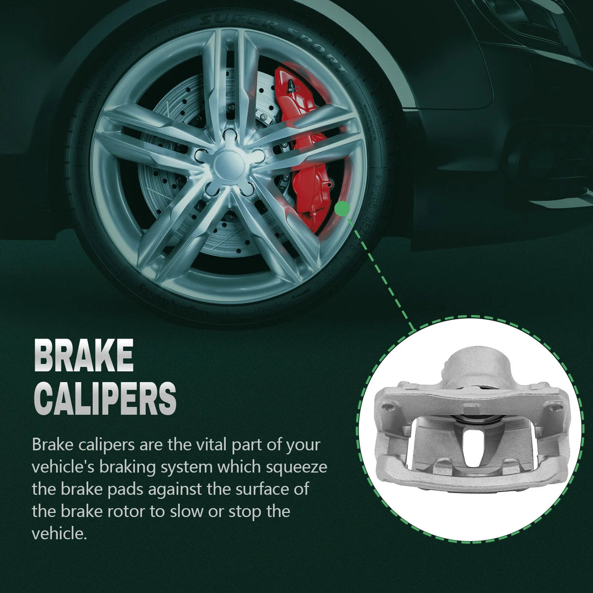 Front Brake Calipers Left for Toyota Solara Sienna (2004–2008)