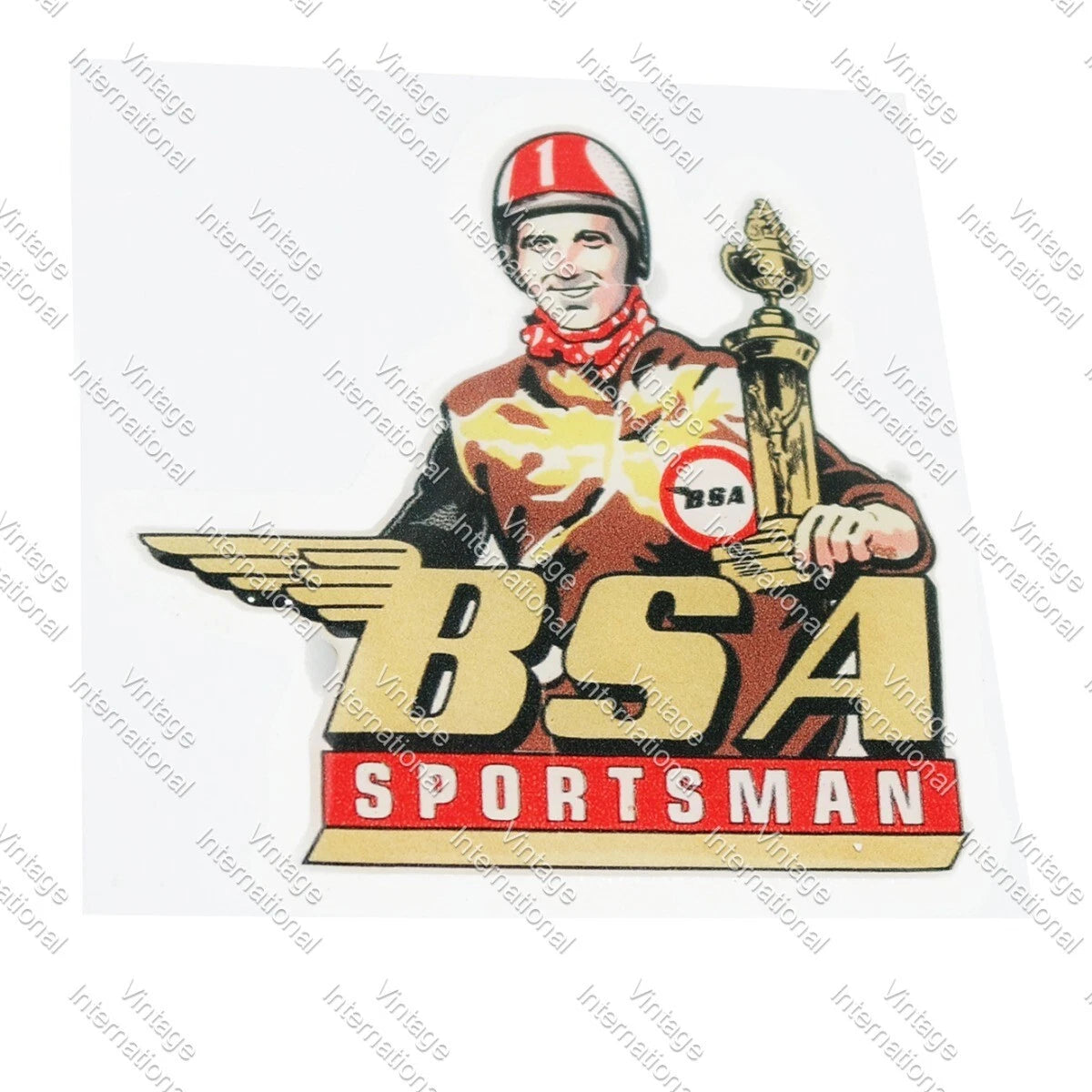 2X Vinyl Decal Stickers for BSA Motorcycle Sportsman (77x76mm)