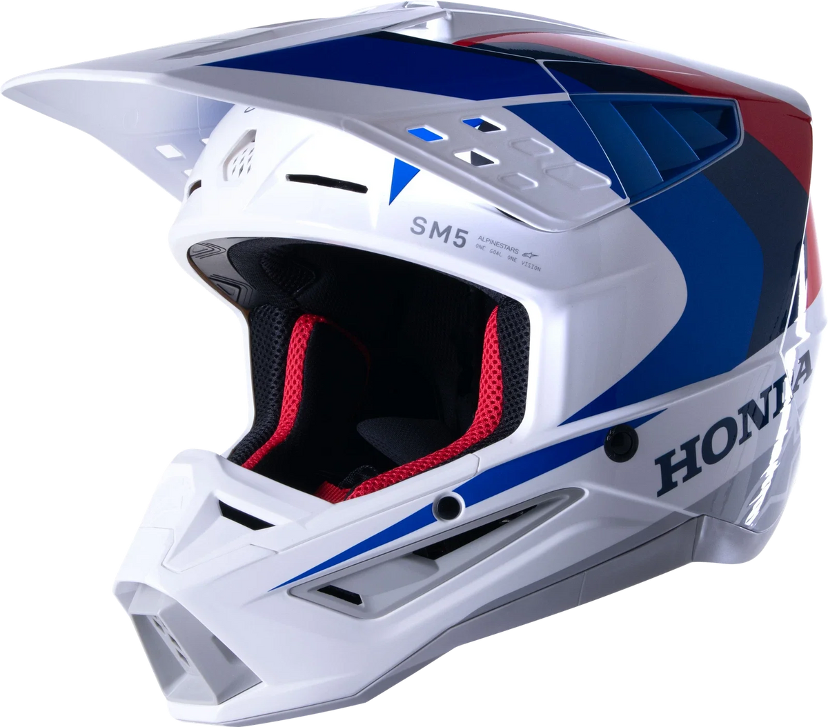 Alpinestars M5 Off-Road Helmet for Honda S (2020–2024) XL White/Blue/Red