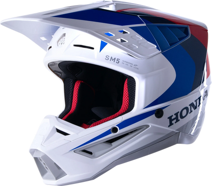 Alpinestars M5 Off-Road Helmet for Honda S (2020–2024) XL White/Blue/Red