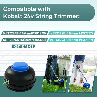 Kobalt 24V Trimmer Head Replacement with Dual 0.080 Spool